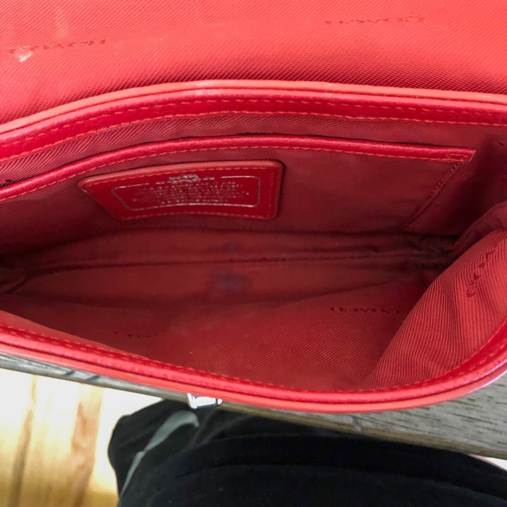 Coach Red And Silver CrossBody Bag - Picture 7 of 8